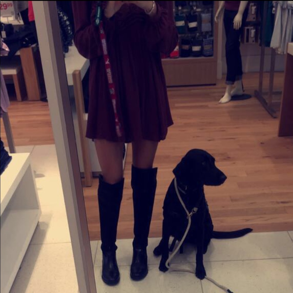 Burgundy dress